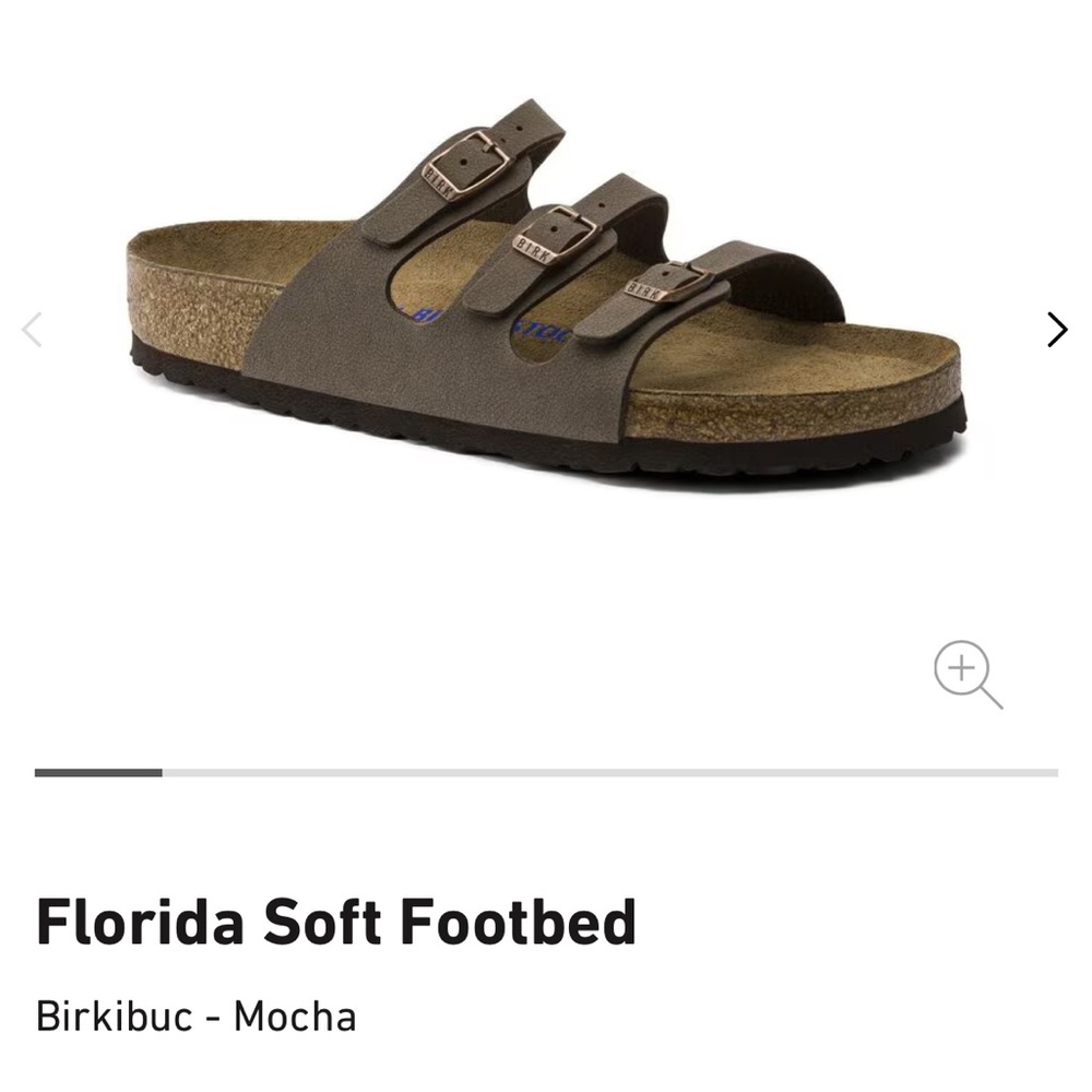 Birkenstock Florida Soft Footbed Sandals - Mocha Brown size 39 women’s 8.5-9